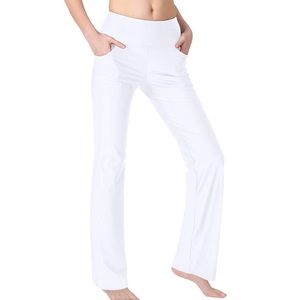 Bootleg Yoga/Work Pants with Pockets Long Bootcut